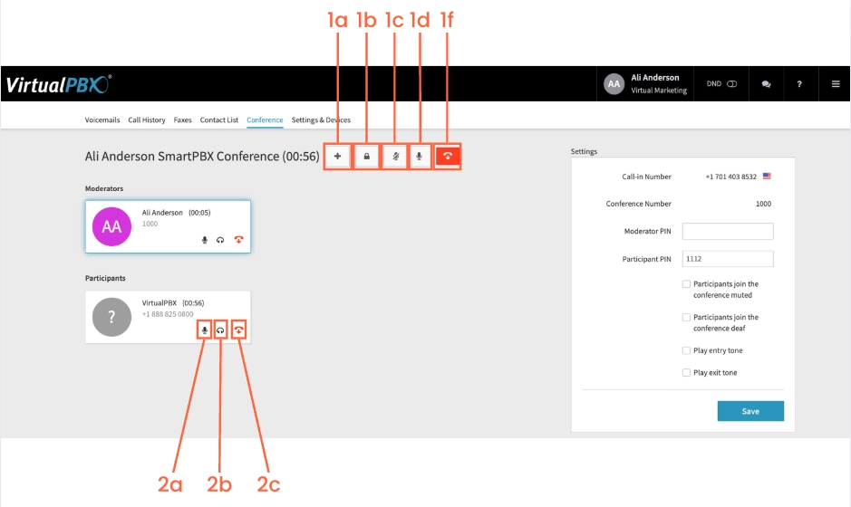 Managing a Conference through the User Portal