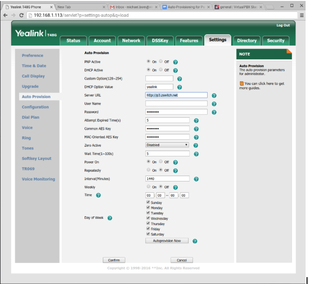 Yealink Auto-Provisioning