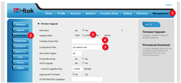 Htek Auto-Provisioning