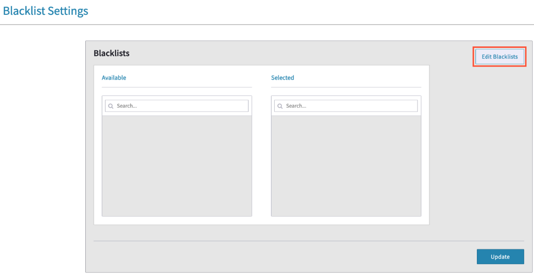 Adding a New Blacklist