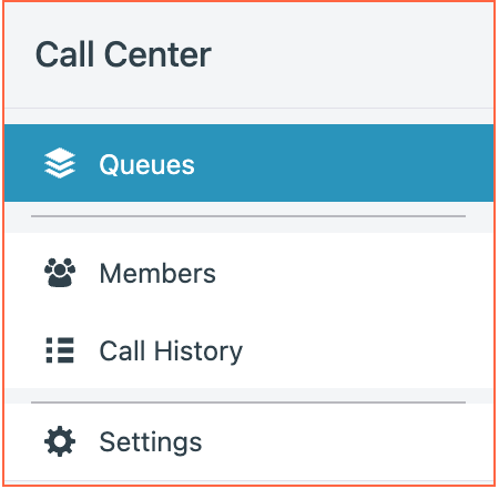 Call Center Menu