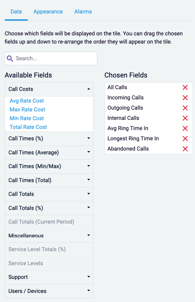 Multi-Stat List for Tracking Calls