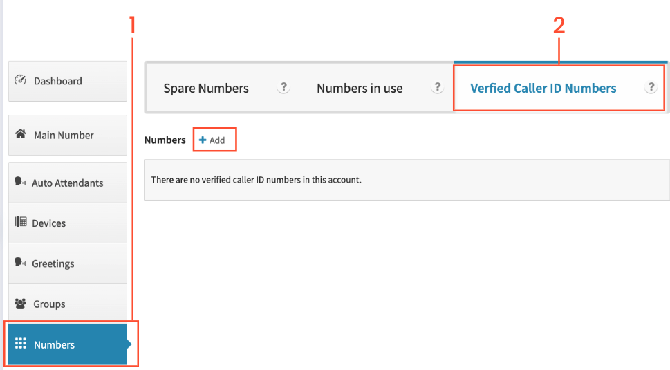 Verified CallerID Numbers