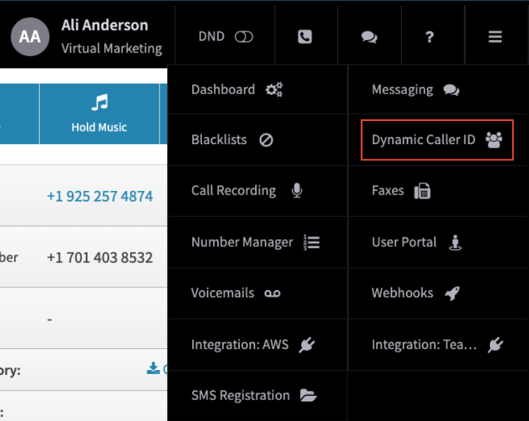 Dynamic Caller ID