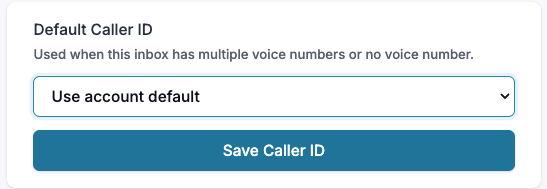 Default Caller ID