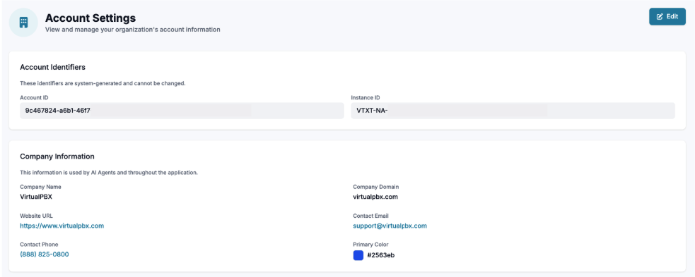 Account Settings