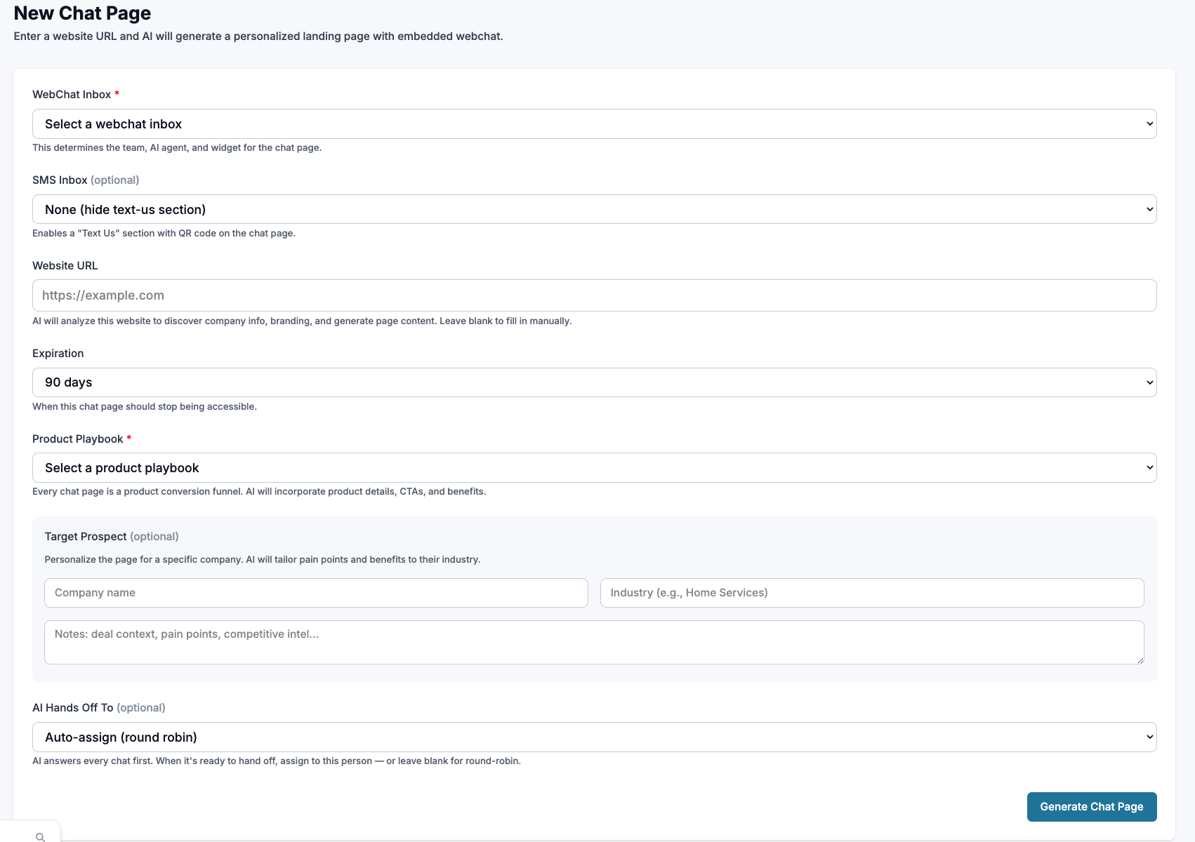 Chat Pages