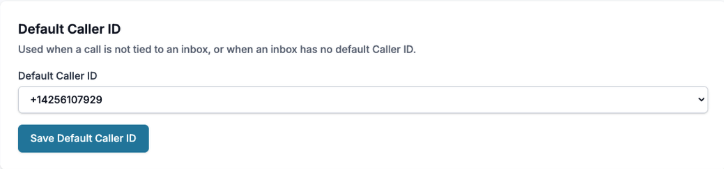 Default Caller ID