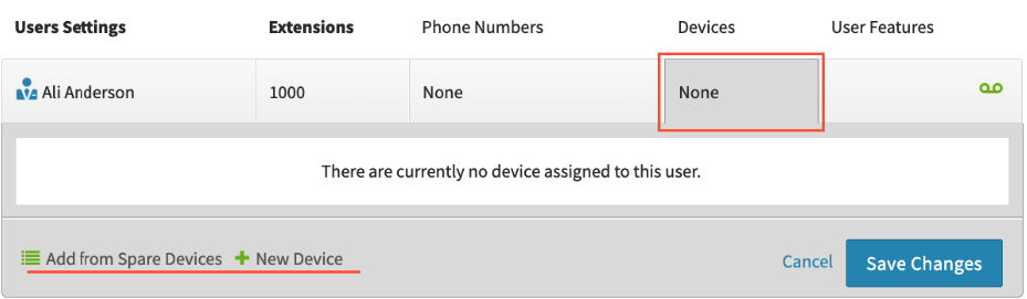 Creating Devices for Users