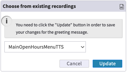 3. Choose from existing recordings