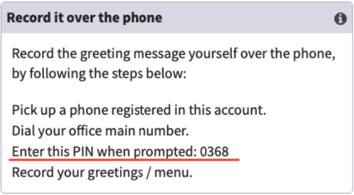 4. Record it over the phone