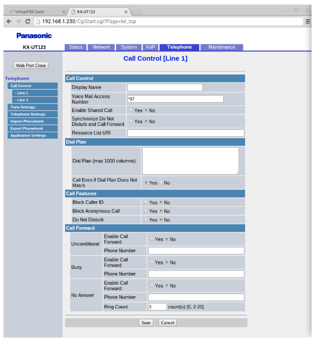 Provisioning Your Panasonic KX-UT113/123