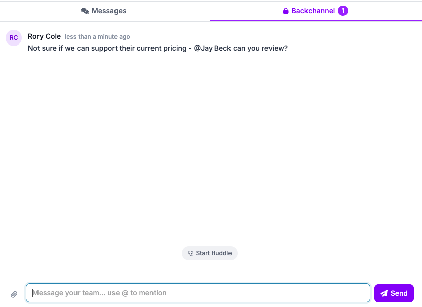 Options available on All Conversations