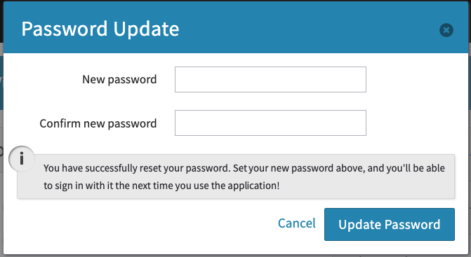 Reset a dashboard password in Business Phone