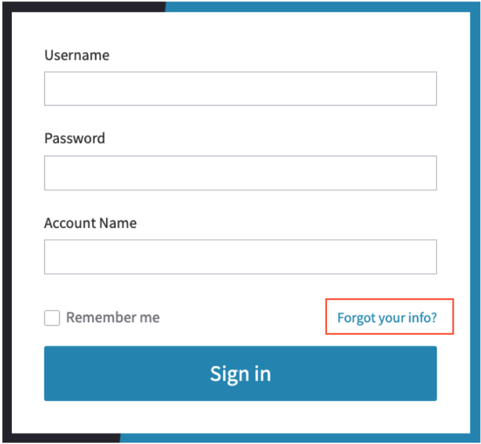 Reset a dashboard password in Business Phone
