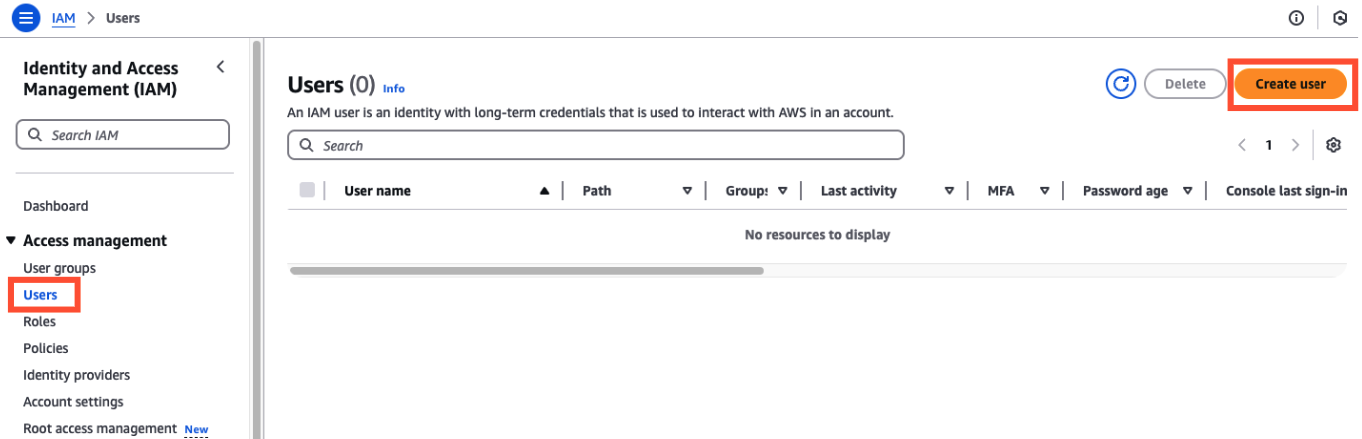 Creating a User and Group