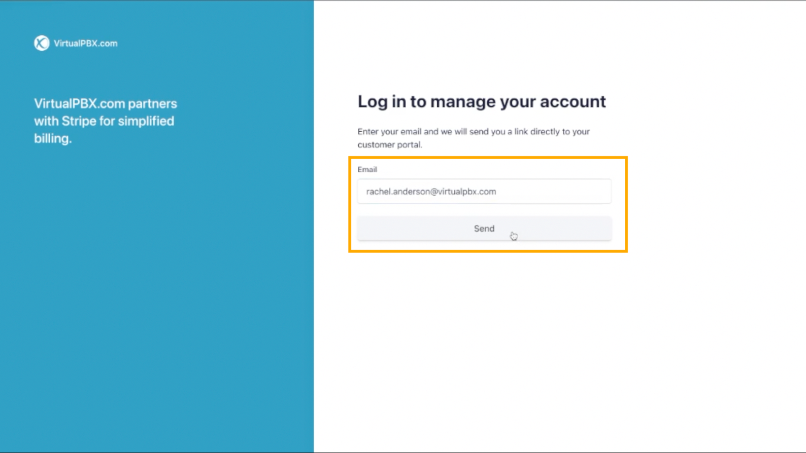 Update a VirtualPBX payment method