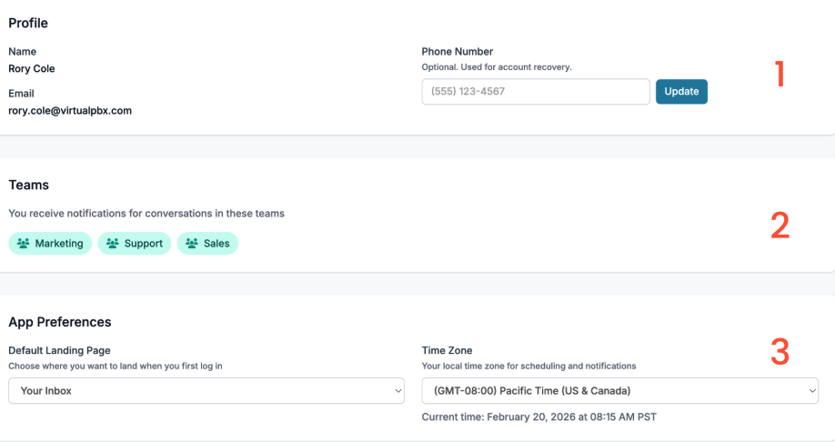 Profile Settings
