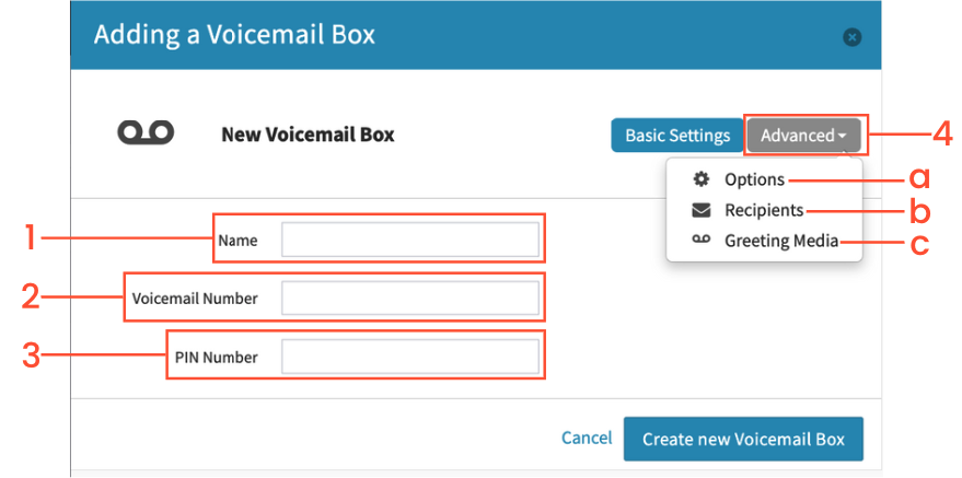 Creating a Non-User Voicemail Box