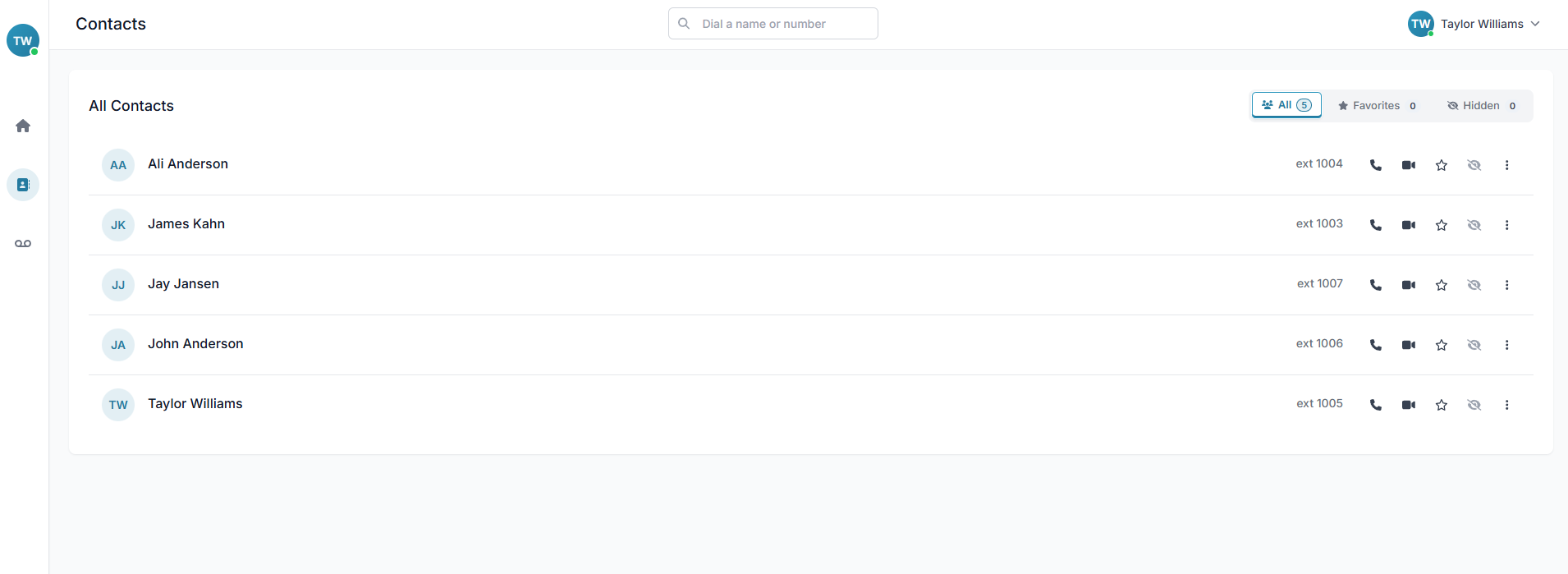 Additional Web Phone Features