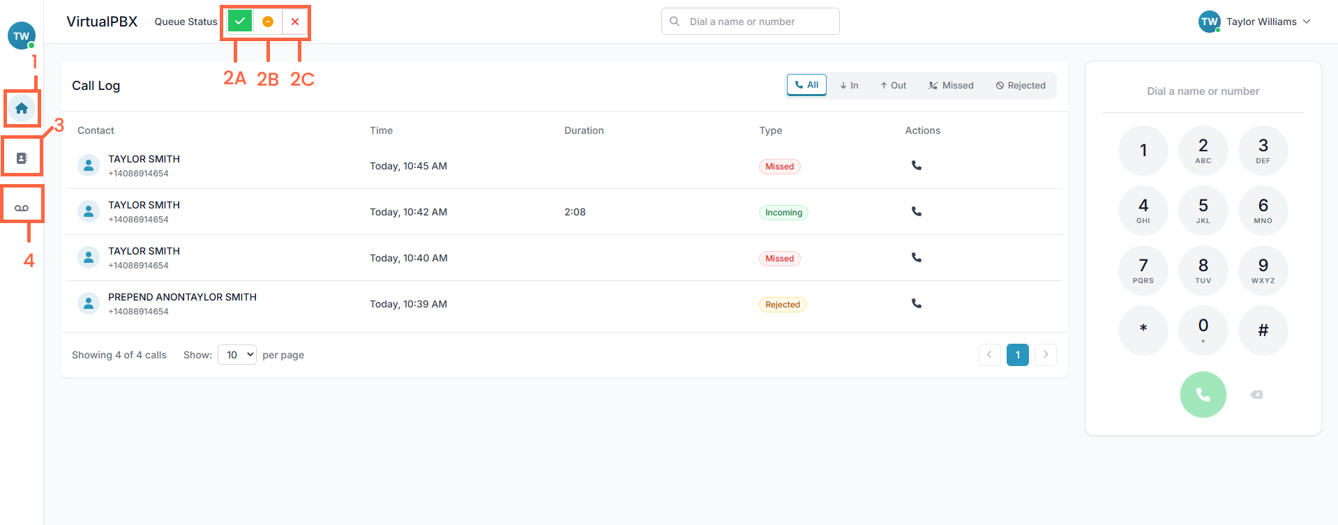 Additional Web Phone Features
