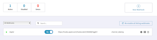 Configuring Zapier with a Webhook