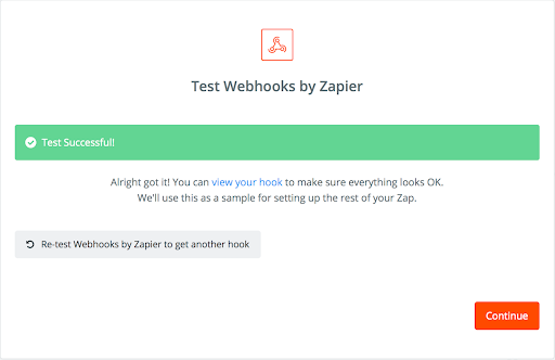 Configuring Zapier with a Webhook